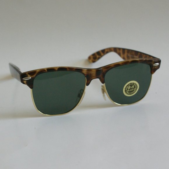 TruVintage NWT Combo frame clubman/soho style w/ G-15 Glass lens sunglasses